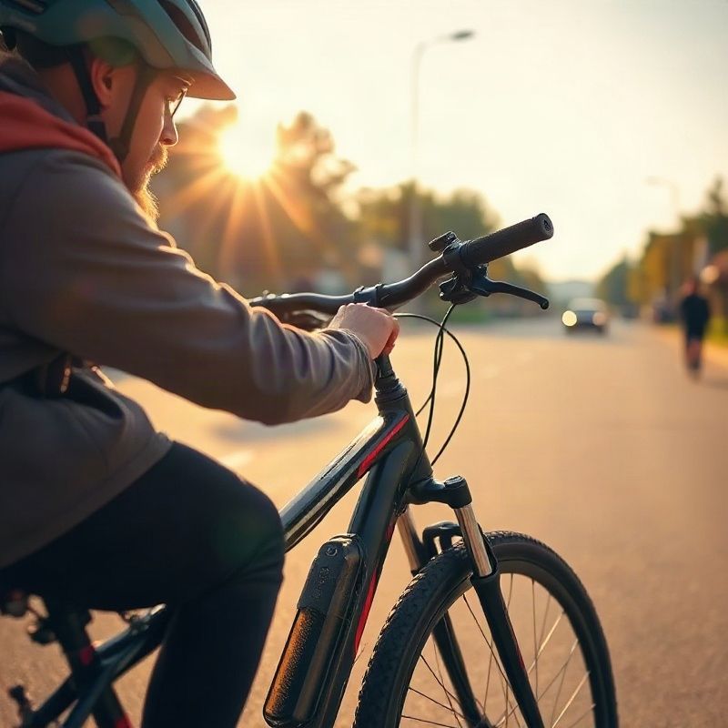 Zákazník ukazuje mechanikovi problém na bicykli pri pulte cykloservisu